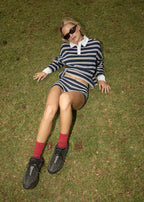 DELTA KNIT SHIRT | NAVY STRIPE