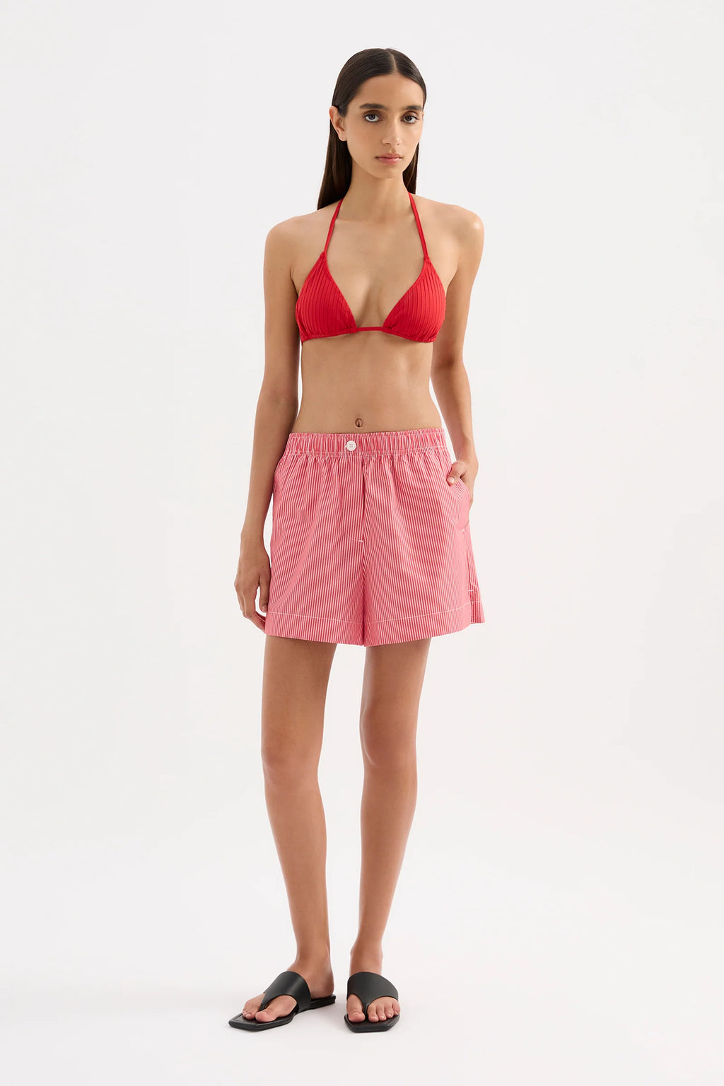 ANOUK STRIPE SHORT | RED STRIPE