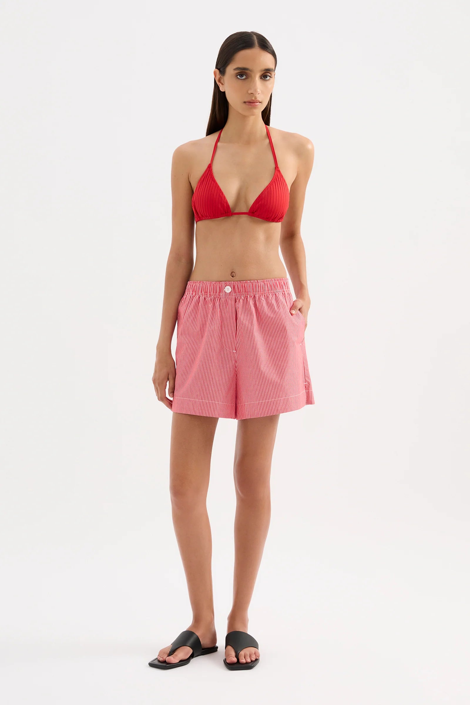 ANOUK STRIPE SHORT | RED STRIPE