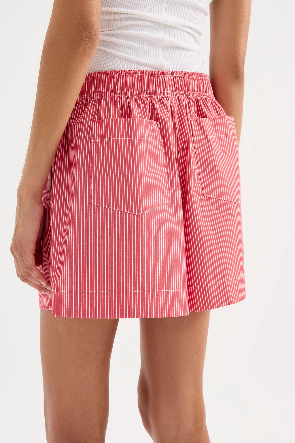 ANOUK STRIPE SHORT | RED STRIPE