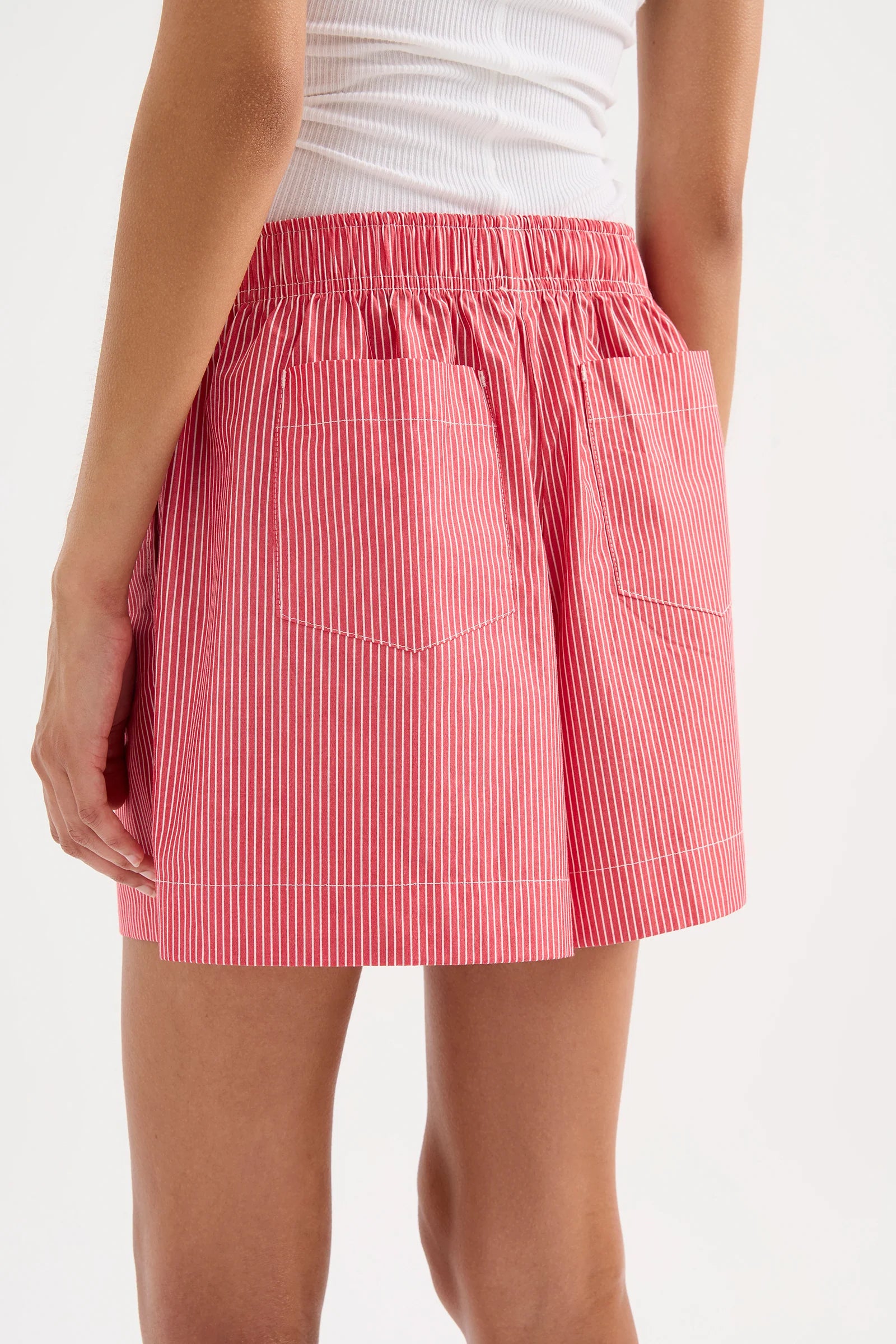 ANOUK STRIPE SHORT | RED STRIPE