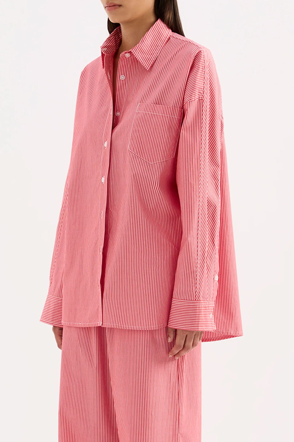ANOUK STRIPE SHIRT | RED STRIPE