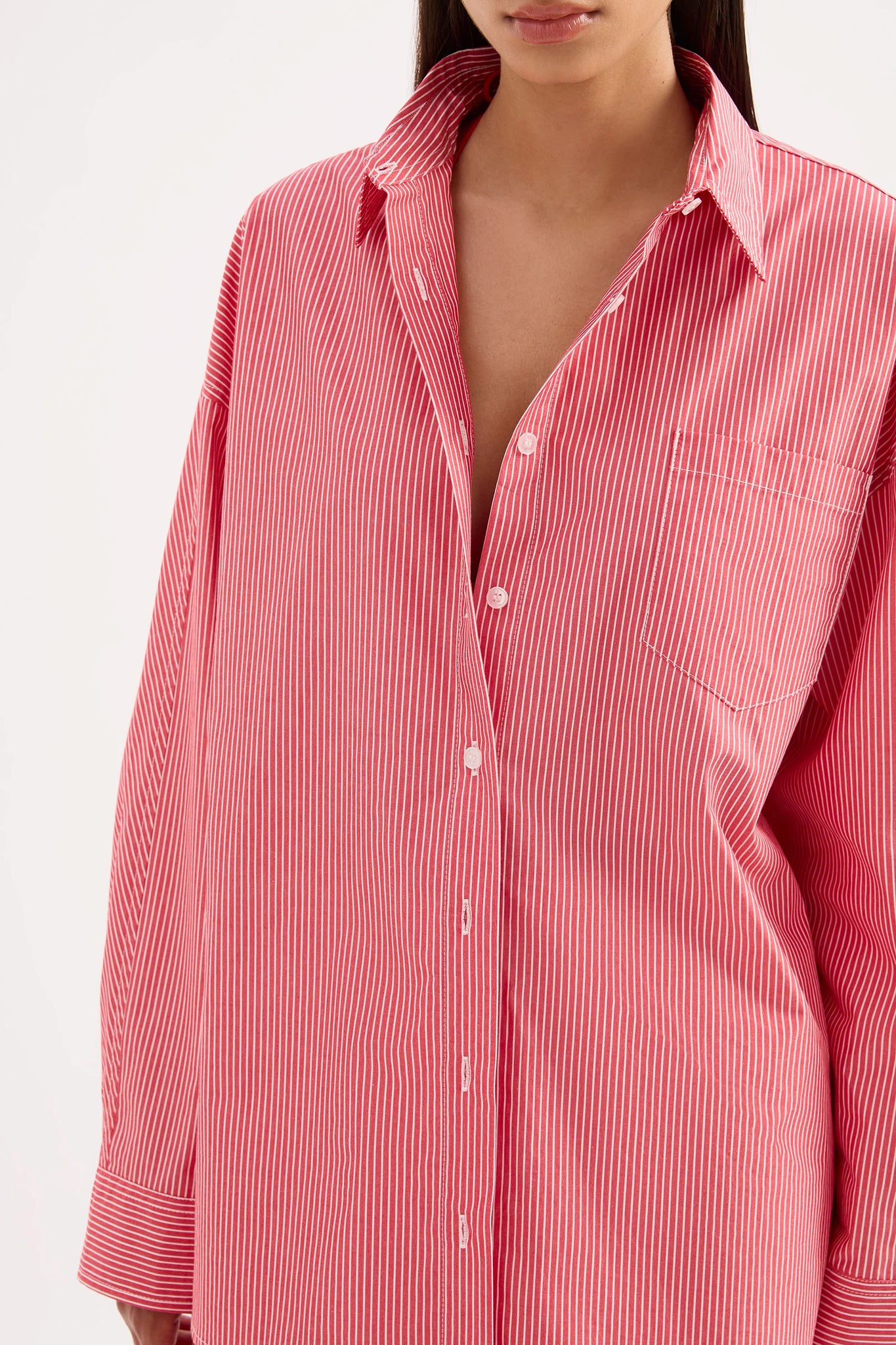 ANOUK STRIPE SHIRT | RED STRIPE