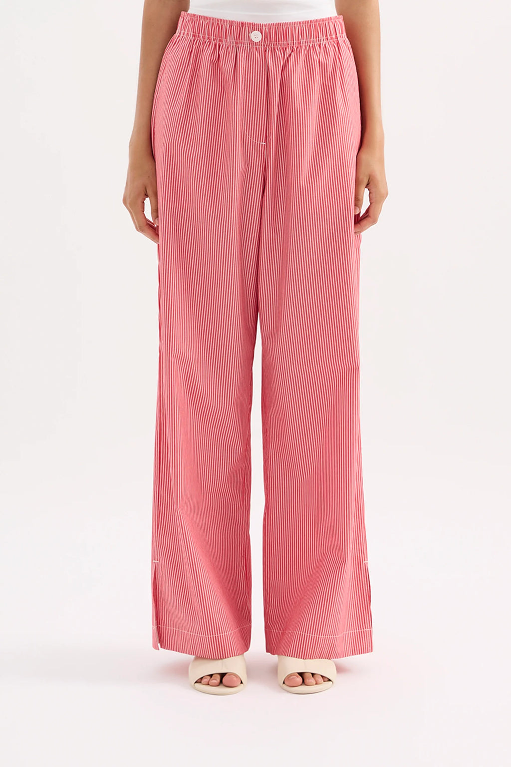 ANOUK STRIPE PANT | RED STRIPE