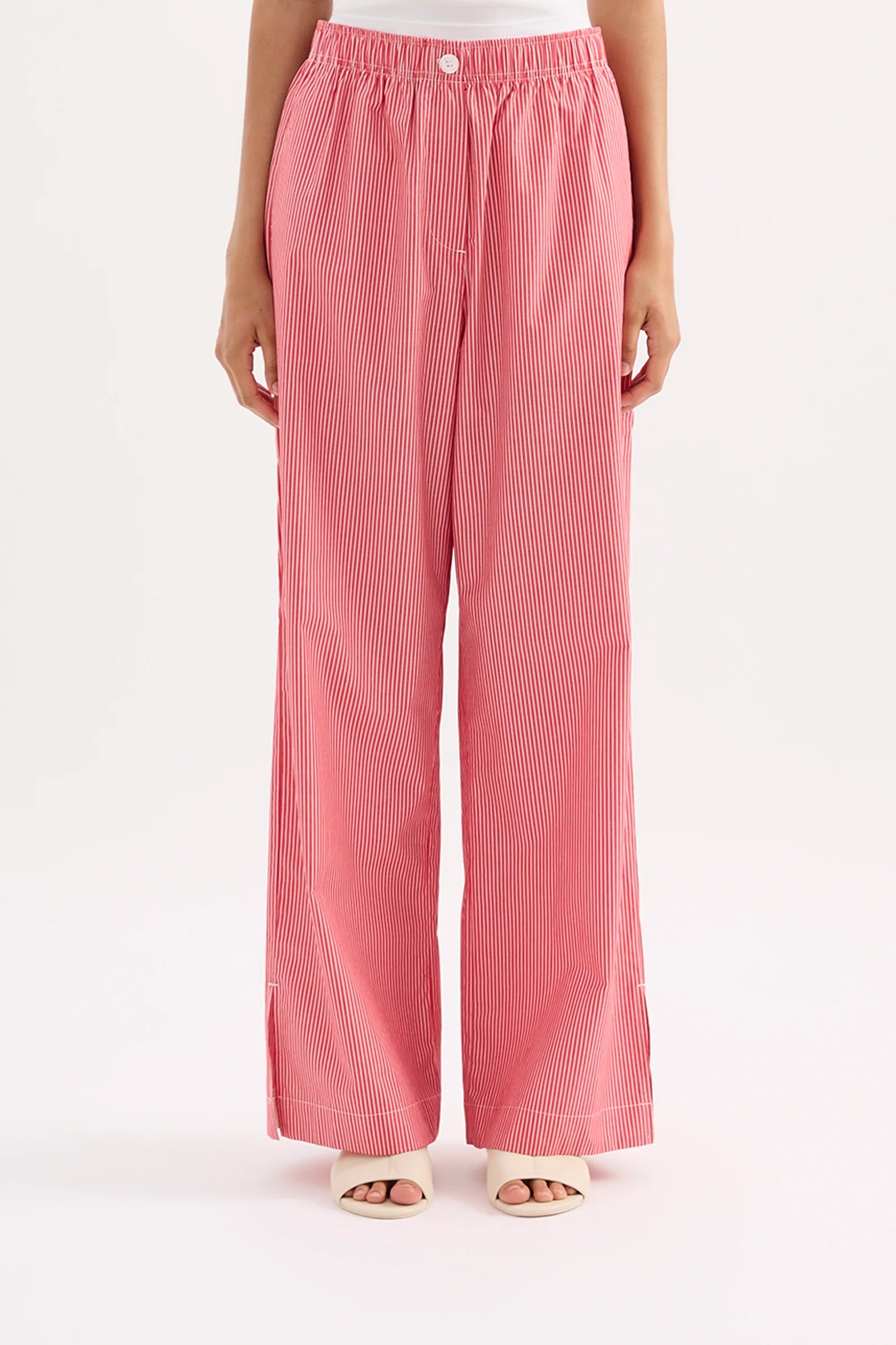 ANOUK STRIPE PANT | RED STRIPE