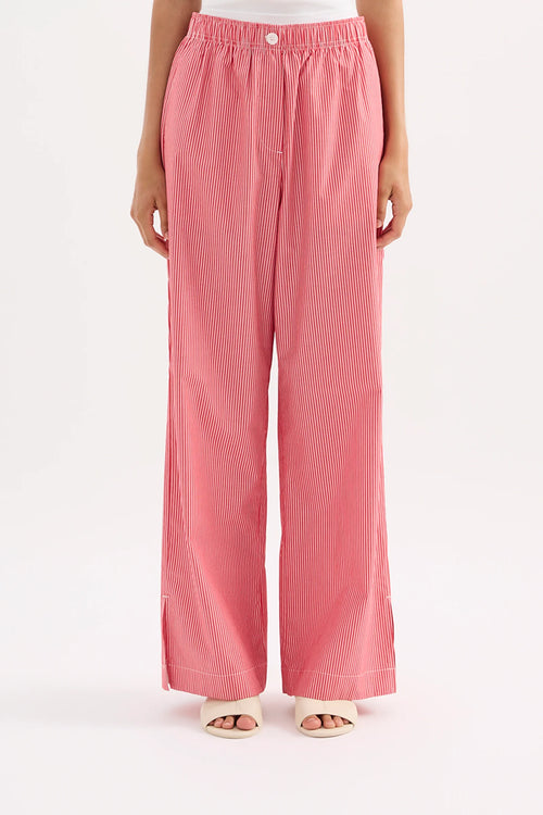 ANOUK STRIPE PANT | RED STRIPE