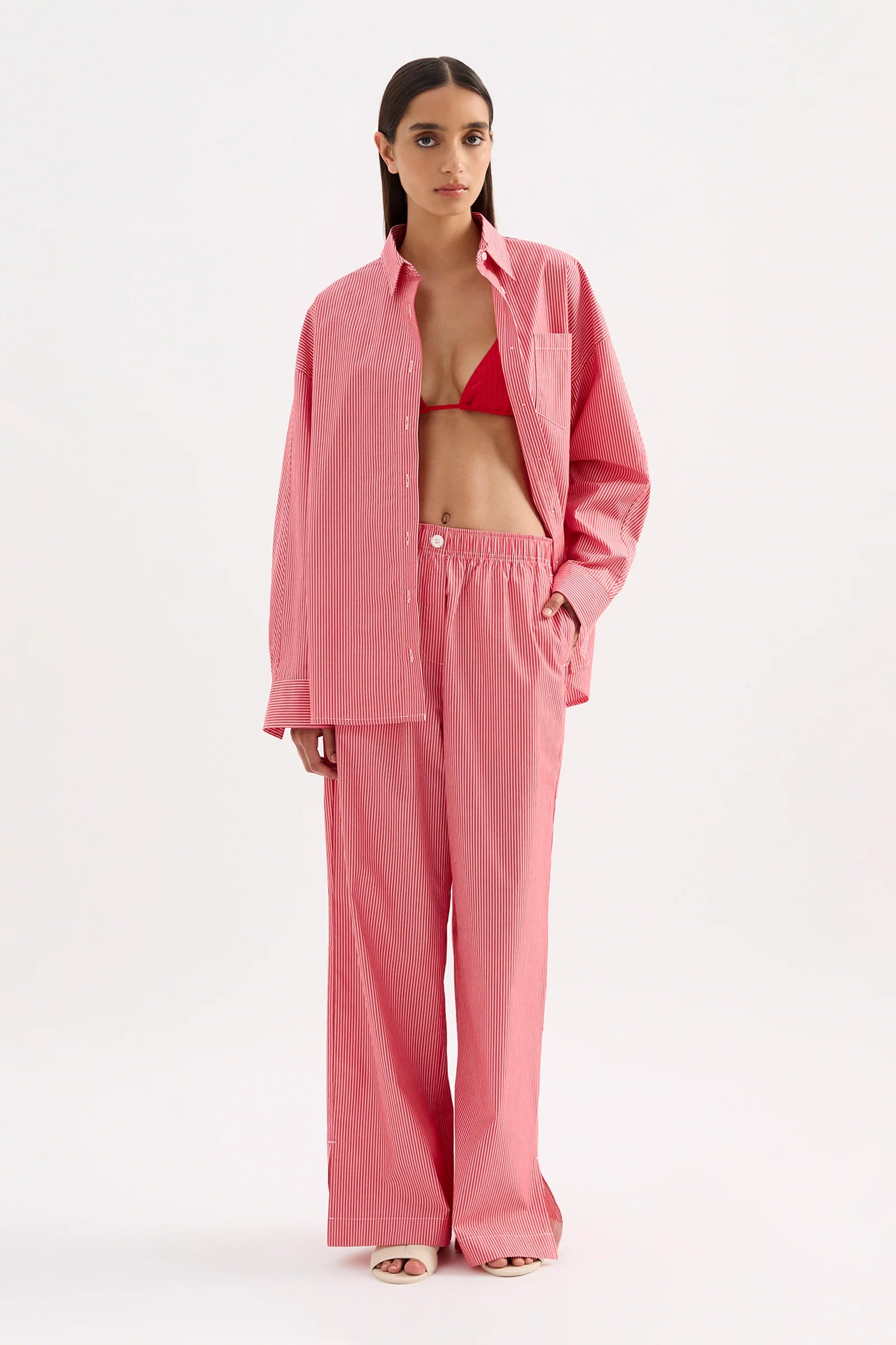 ANOUK STRIPE PANT | RED STRIPE