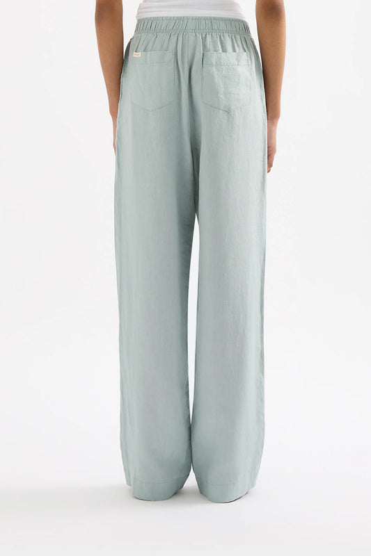 LOUNGE LINEN PANT | SEAFOAM