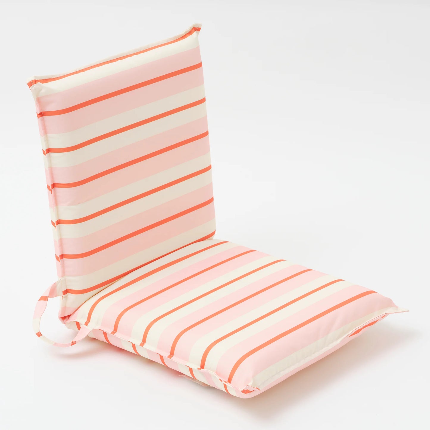 FOLDING BEACH SEAT SUMMER STRIPE | STRAWBERRY SORBET