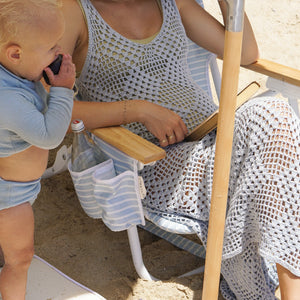 DELUXE BEACH CHAIR | BLUE STRIPE