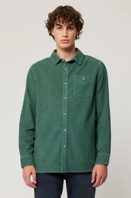 WAFFLE CORD SHIRT | TRADE GREEN