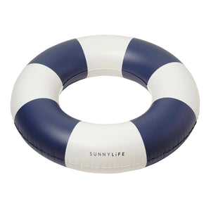 SLIM TUBE POOL RING | NAVY STRIPE