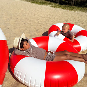 POOL RING | TOMATO RED STRIPE