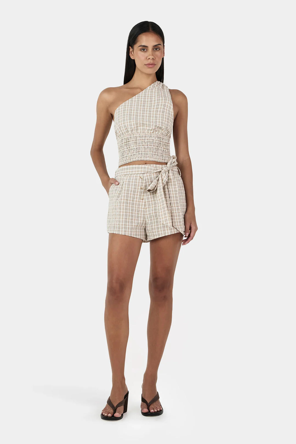 LARSEN SHORTIES | BEIGE TARTAN