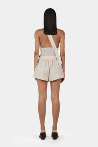 SAMMY ASYM TOP | BEIGE TARTAN