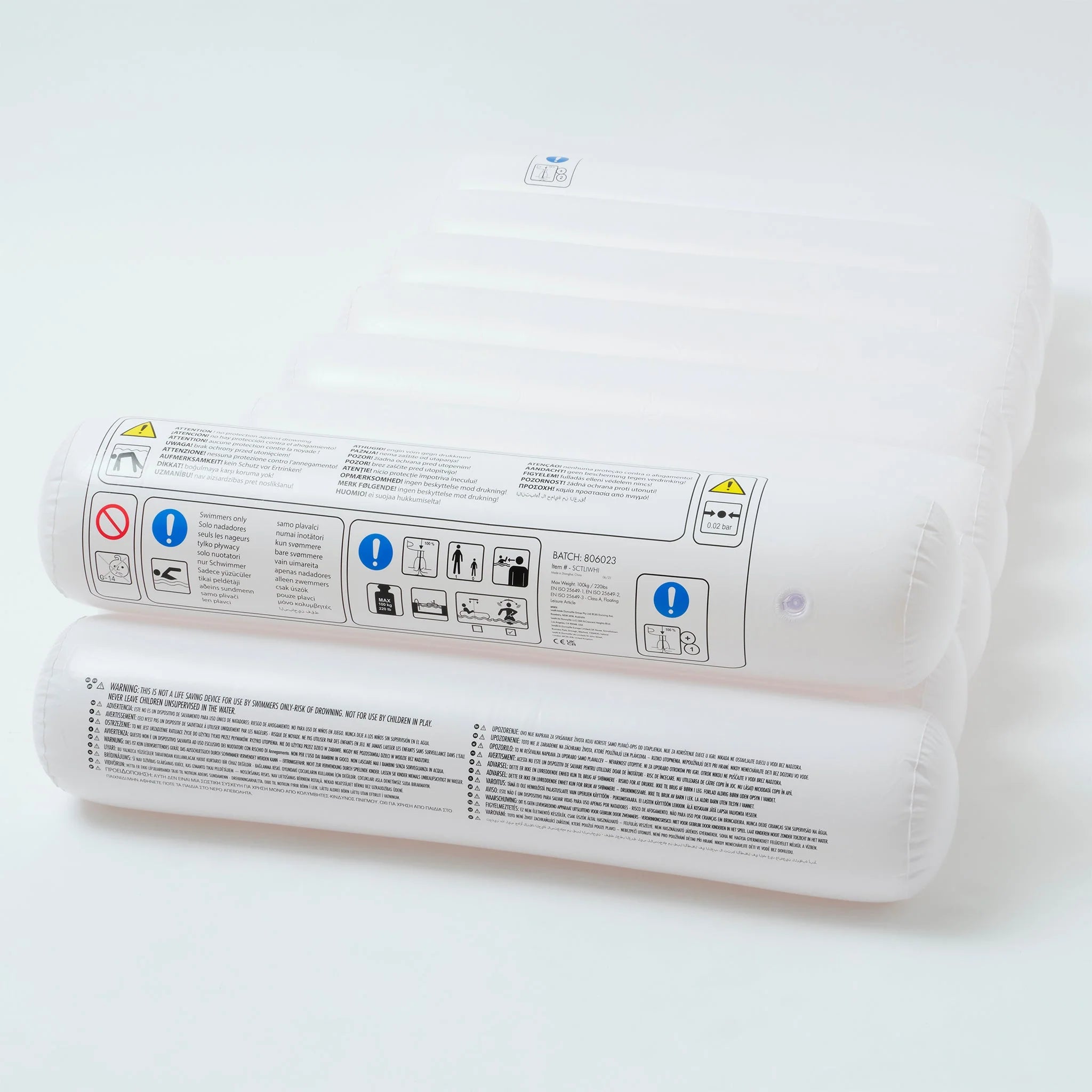 TUBE LILO FLOAT | WHITE ON WHITE