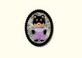 SHIBA INU GLITTER VINYL STICKER
