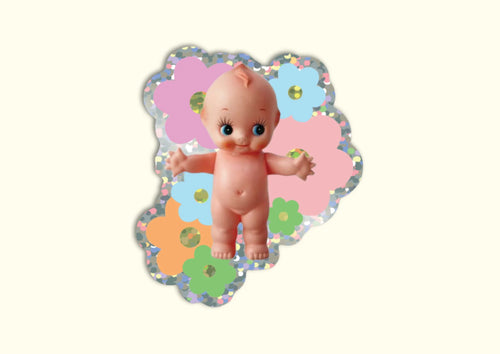 BABY GLITTER VINYL STICKER