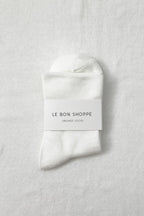 Le Bon Shoppe Sneaker Socks Classic White