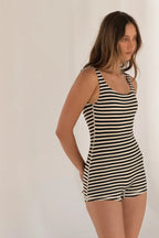 Zulu & Zephyr 2 Inch Bodysuit Black Stripe