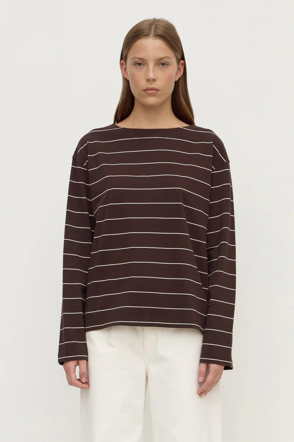 SCOUT LONG SLEEVE TEE | GANACHE CREAM STRIPE