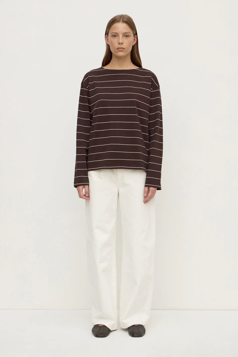 SCOUT LONG SLEEVE TEE | GANACHE CREAM STRIPE