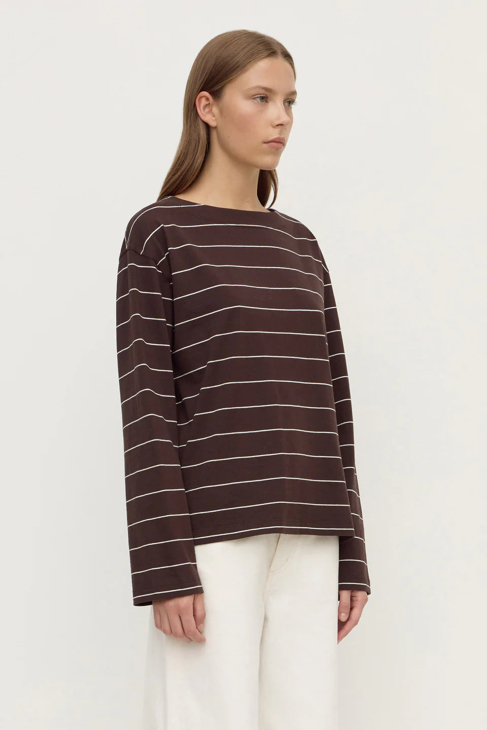 SCOUT LONG SLEEVE TEE | GANACHE CREAM STRIPE