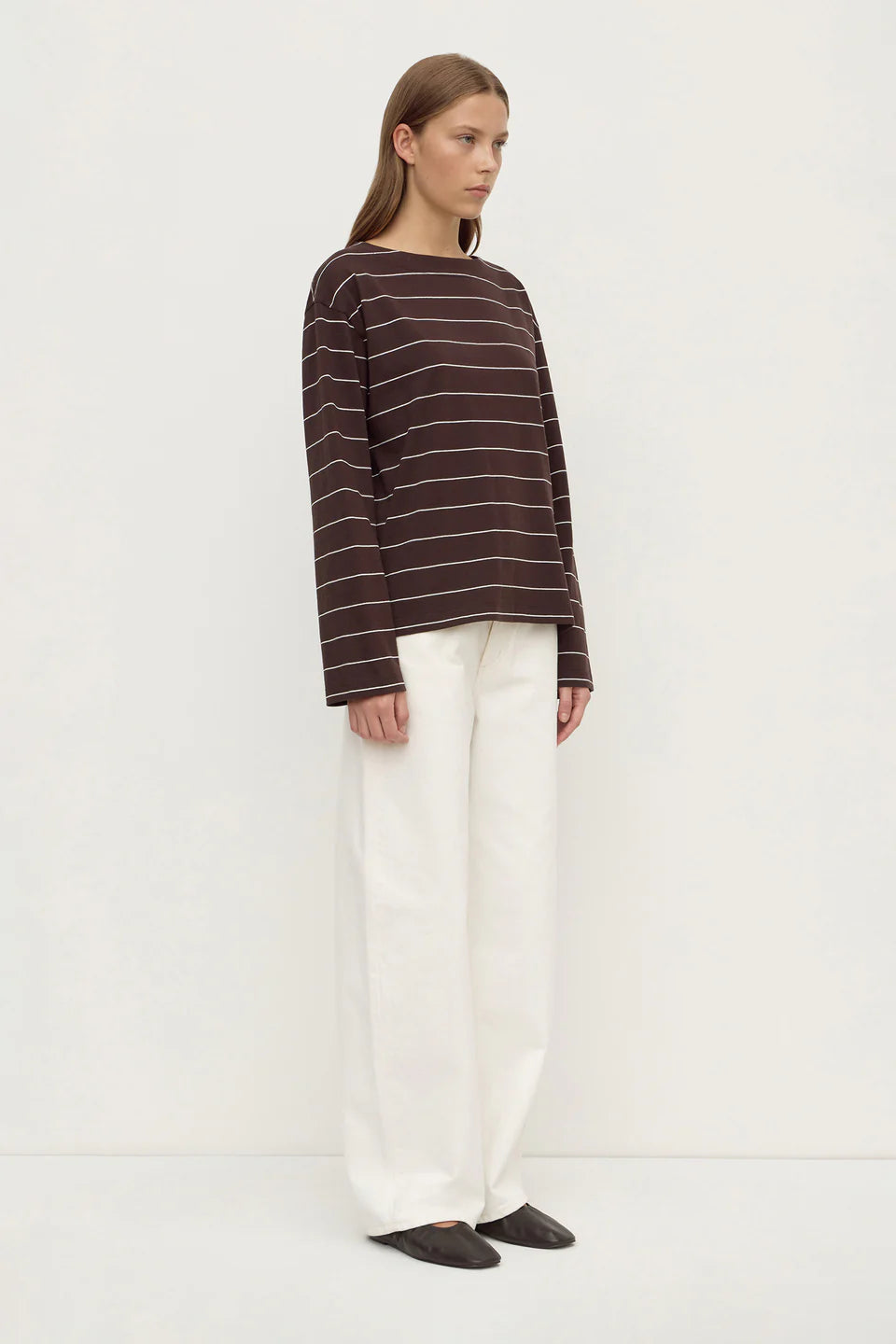SCOUT LONG SLEEVE TEE | GANACHE CREAM STRIPE