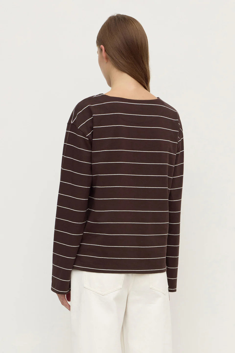 SCOUT LONG SLEEVE TEE | GANACHE CREAM STRIPE