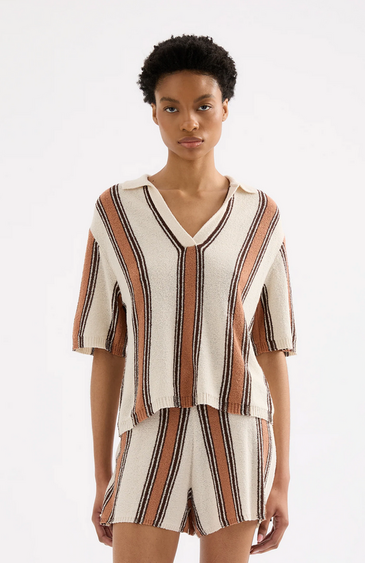 ODA KNIT TOP | MANUKA STRIPE