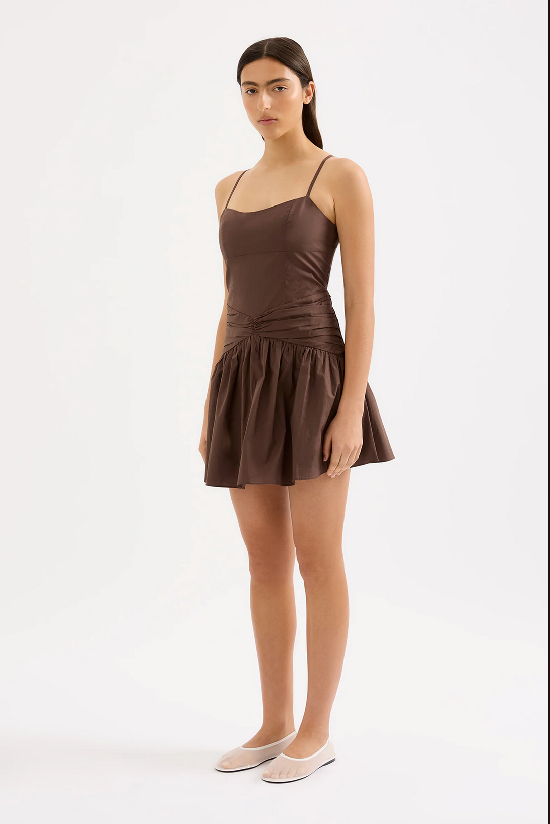 SKARLA MINI DRESS | CHOCOLATE