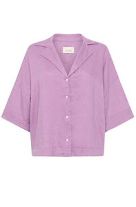 LOUNGE LINEN SHIRT | GRAPE