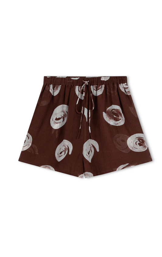 COCOA SWIRL TEXTURAED SHORTS