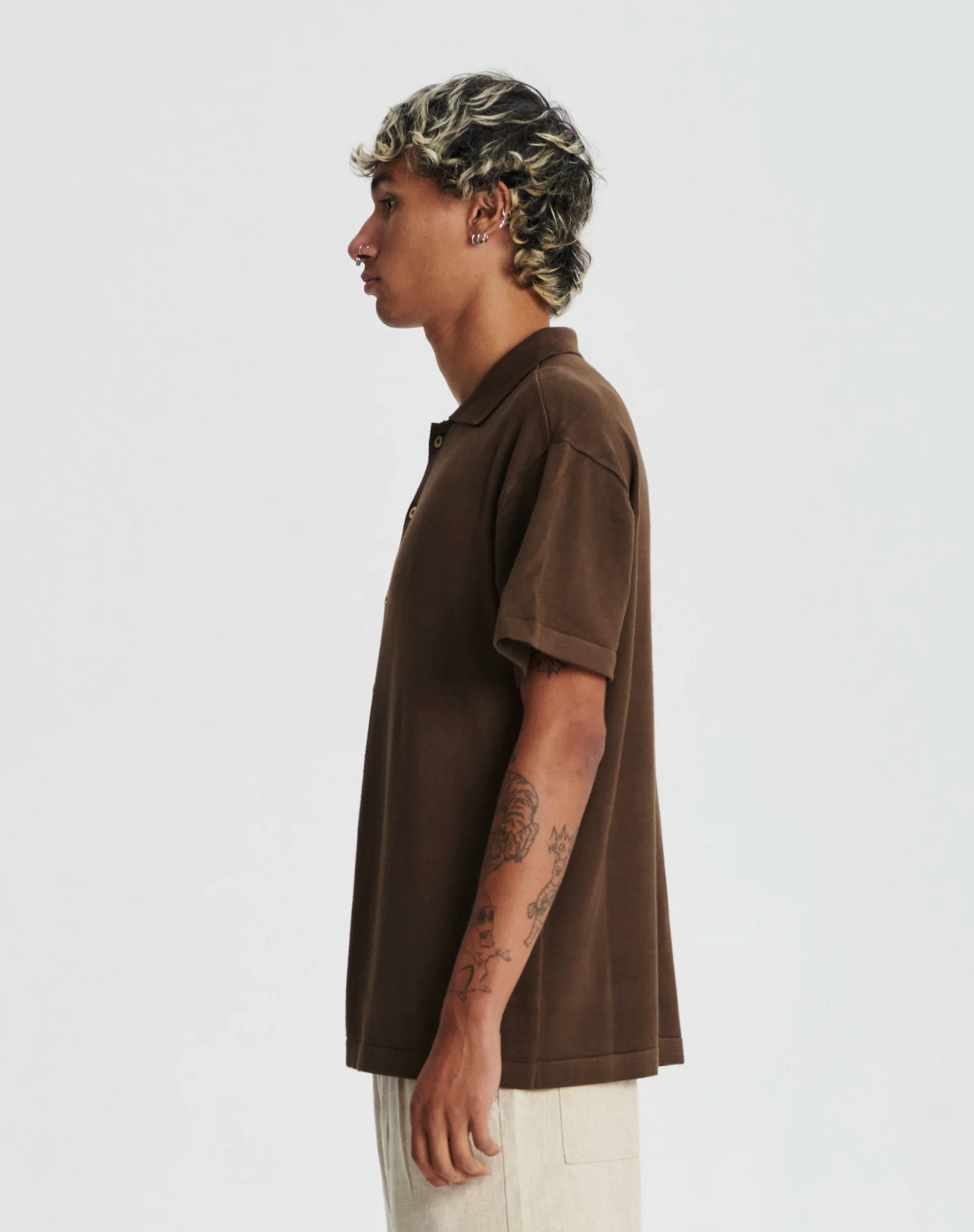 HUMBUG KNIT SHIRT | BROWN