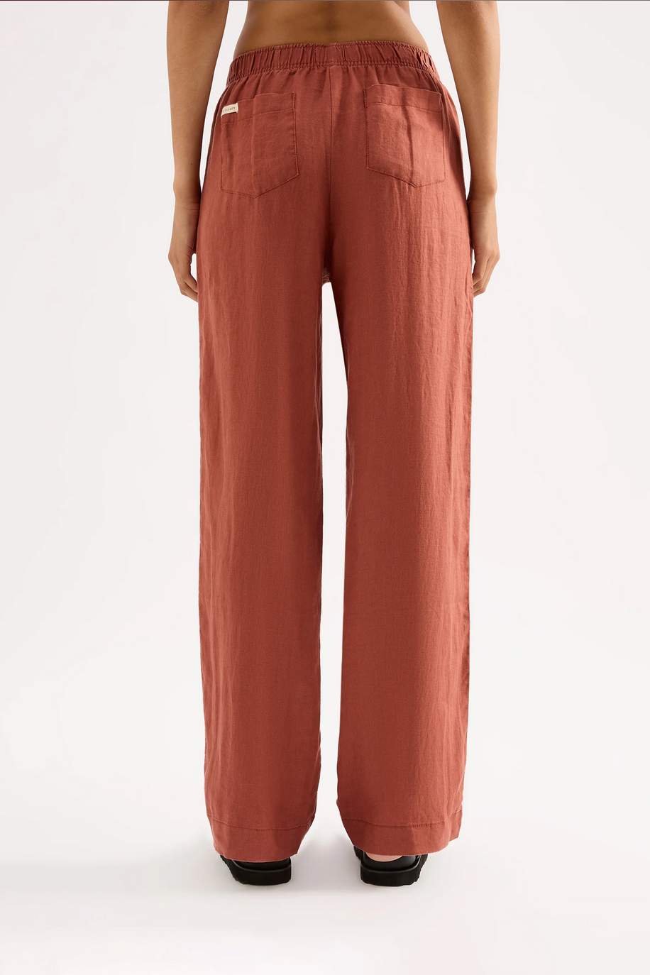 LOUNGE LINEN PANTS | RUST