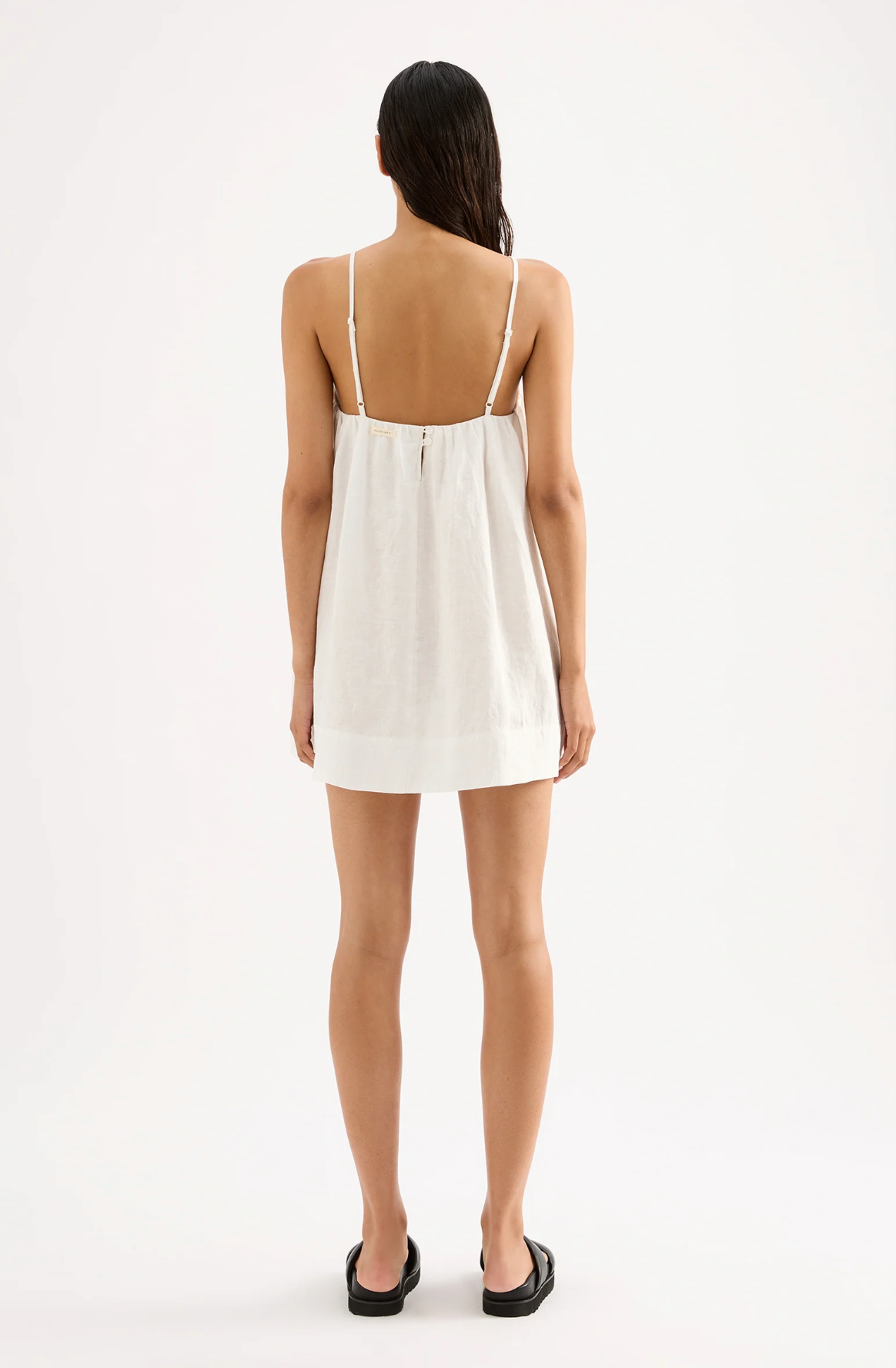 LOUNGE LINEN DRESS | WHITE