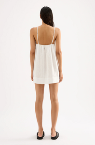 LOUNGE LINEN DRESS | WHITE