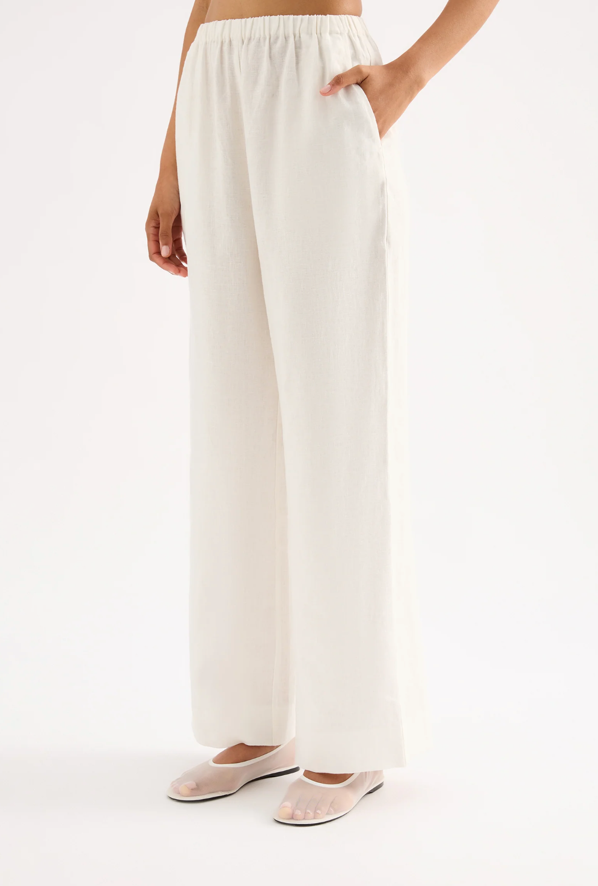 MARNIE LINEN PANT | WHITE