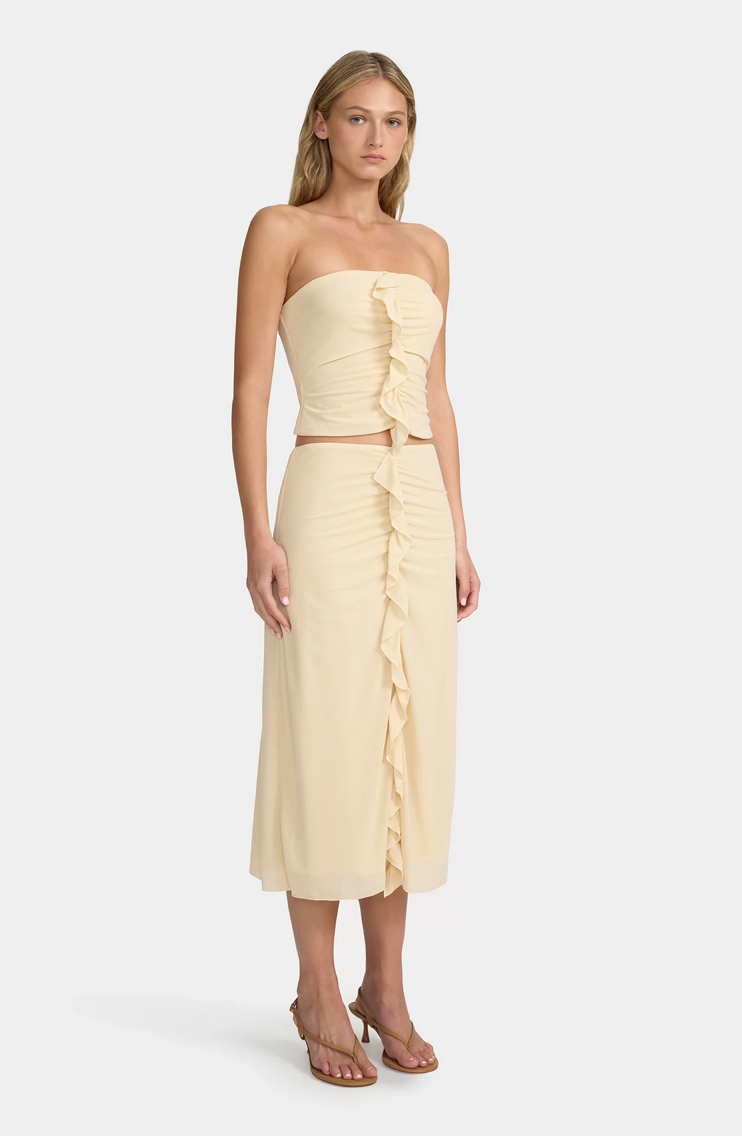 LEURA MIDI SKIRT | BEIGE