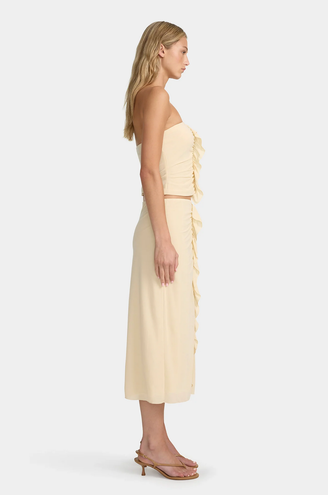 LEURA MIDI SKIRT | BEIGE