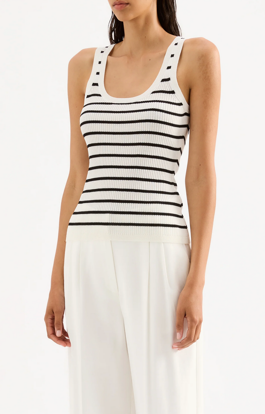 ROWAN KNIT TANK | BLACK STRIPE