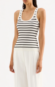ROWAN KNIT TANK | BLACK STRIPE