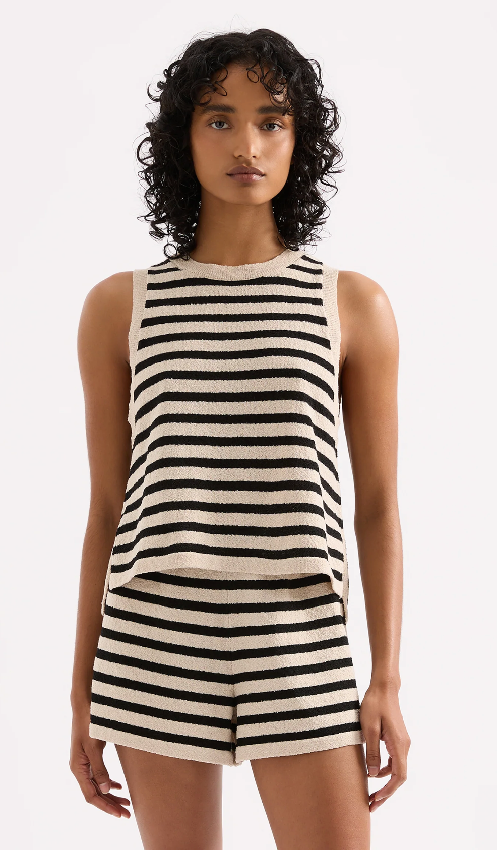 KAYDA KNIT TANK | BLACK STRIPE