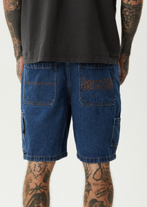 SCORCHED HARPER - BAGGY FIT CARPENTER SHORT 22 INCH  | AUTHENTIC BLUE