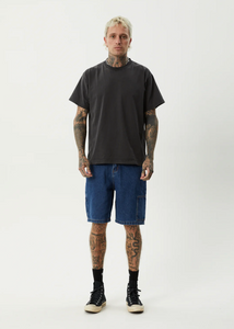 SCORCHED HARPER - BAGGY FIT CARPENTER SHORT 22 INCH  | AUTHENTIC BLUE