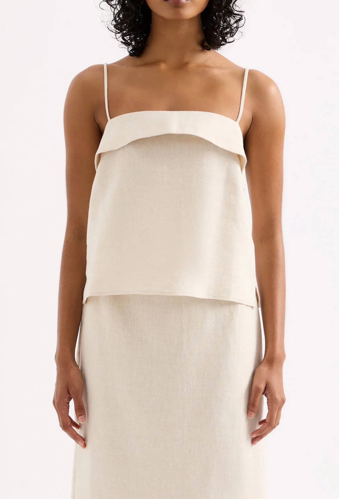 SADIE LINEN CAMI| NATURAL