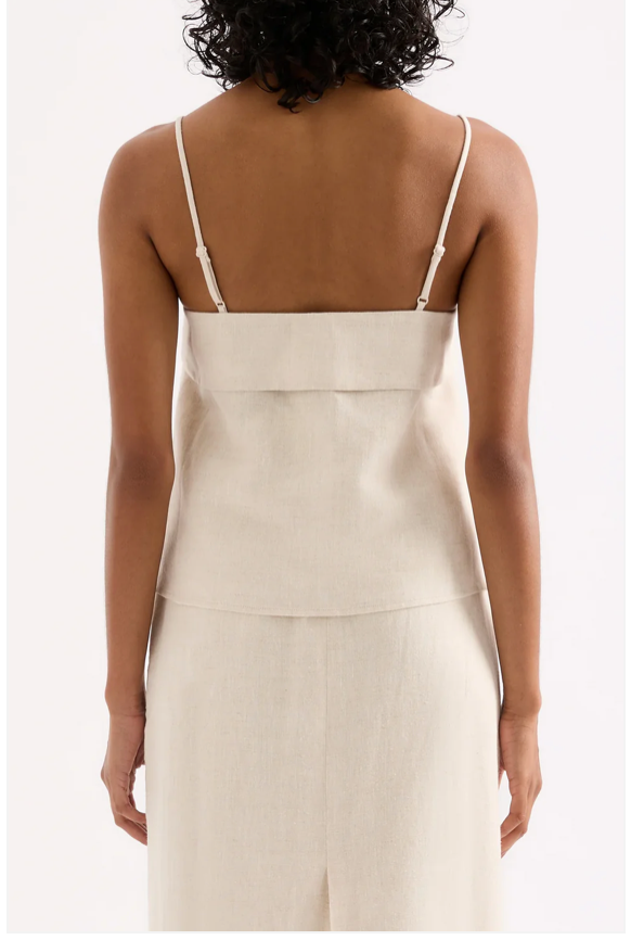 SADIE LINEN CAMI| NATURAL