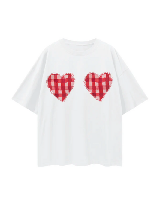 GINGHAM HEARTS | WHITE