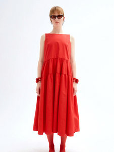FOREVER YOURS GATHERED DRESS | RED