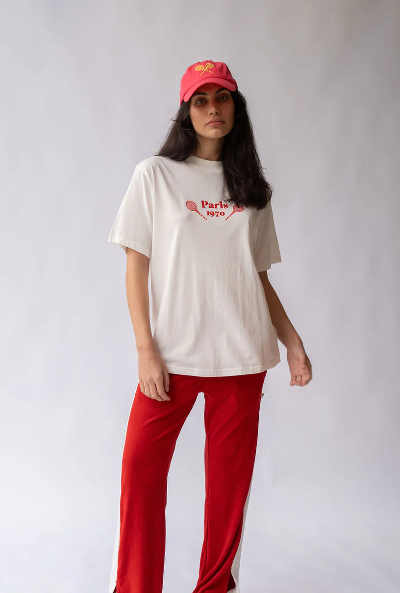 FRENCH TENNIS TEE | WARM WHITE